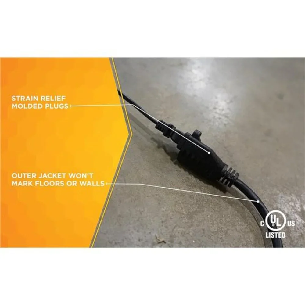 Woods Indoor Extension Cord, 15 Ft 16 Gauge 3 Prong,Garage & Workshop Power Cord